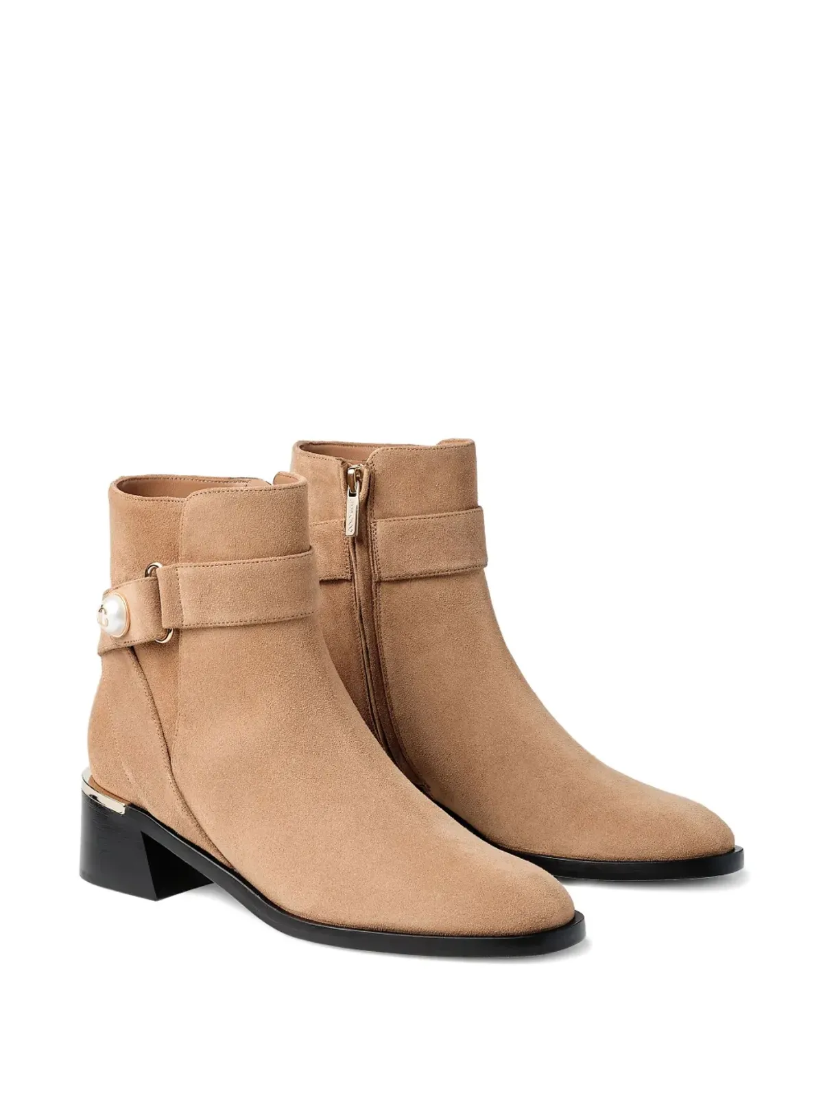 Jimmy Choo 50mm Noor バックル装飾付きブーツ - ニュートラルカラー - 画像2
