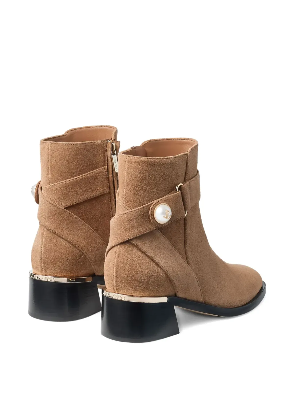 Jimmy Choo 50mm Noor バックル装飾付きブーツ - ニュートラルカラー - 画像3