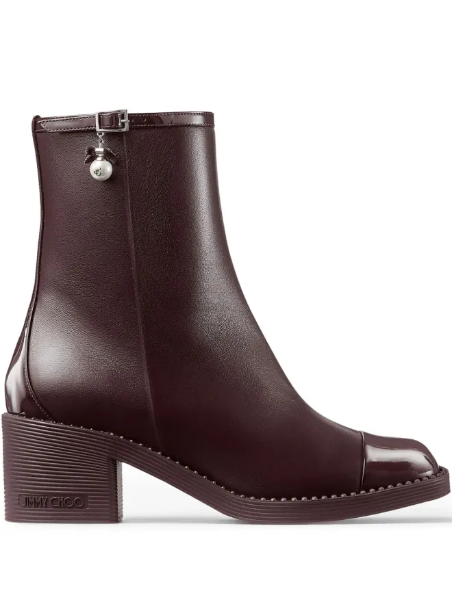 Jimmy Choo Jimmy Choo アドリ レザー アンクルブーツ 60mm ブラウンの商品画像