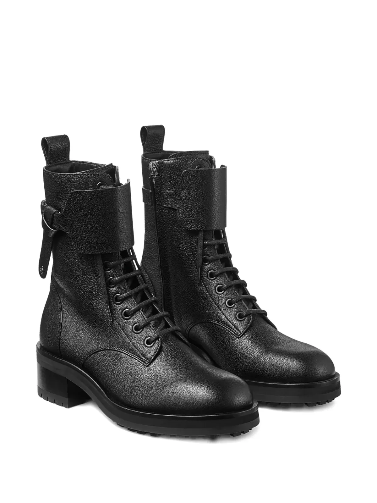 Jimmy Choo ロザベル レザー レースアップ コンバットブーツ - 画像2