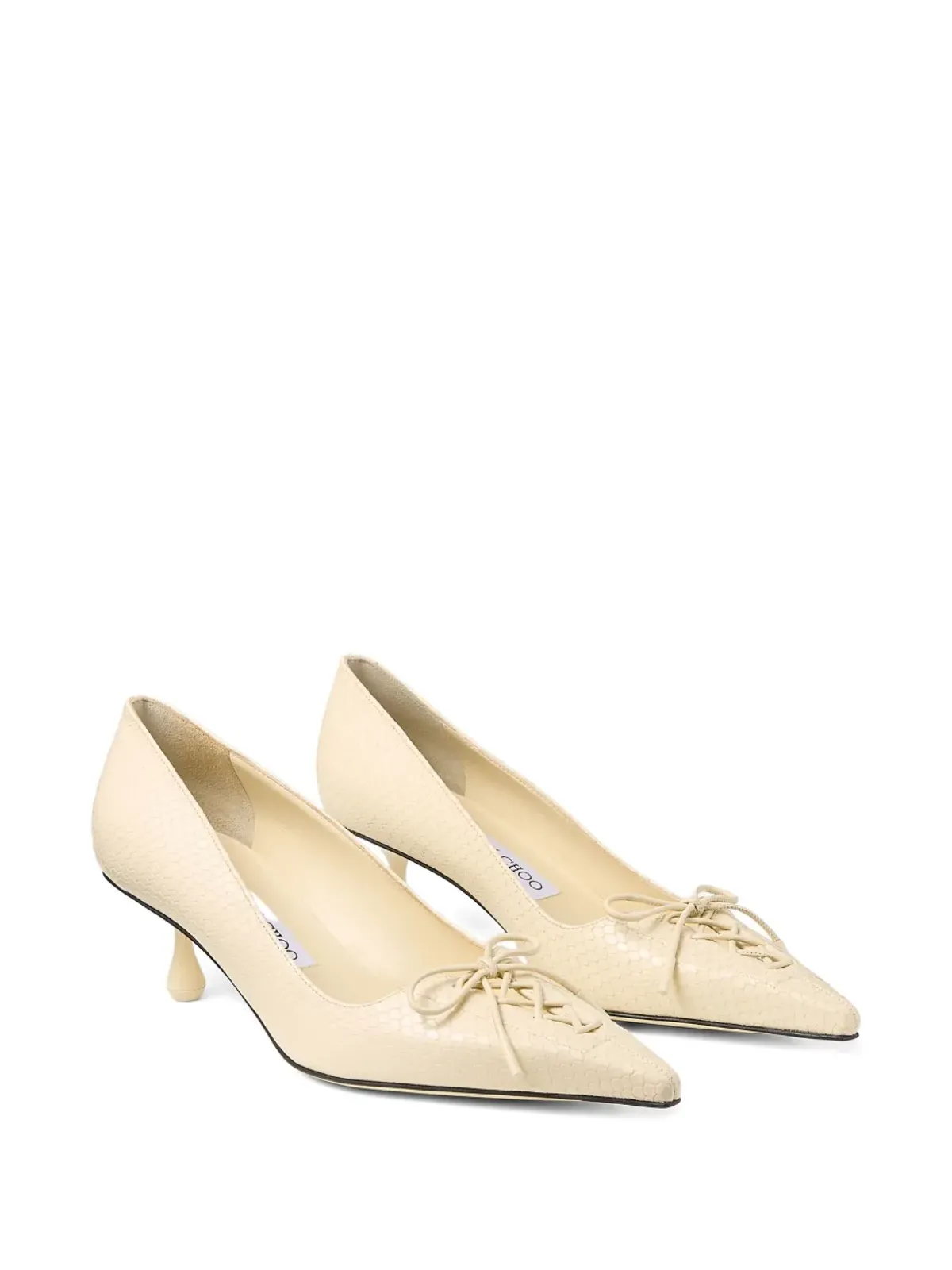 Jimmy Choo 50mm Scarlett レースアップ ポインテッドトゥ パンプス - ニュートラルカラー - 画像2