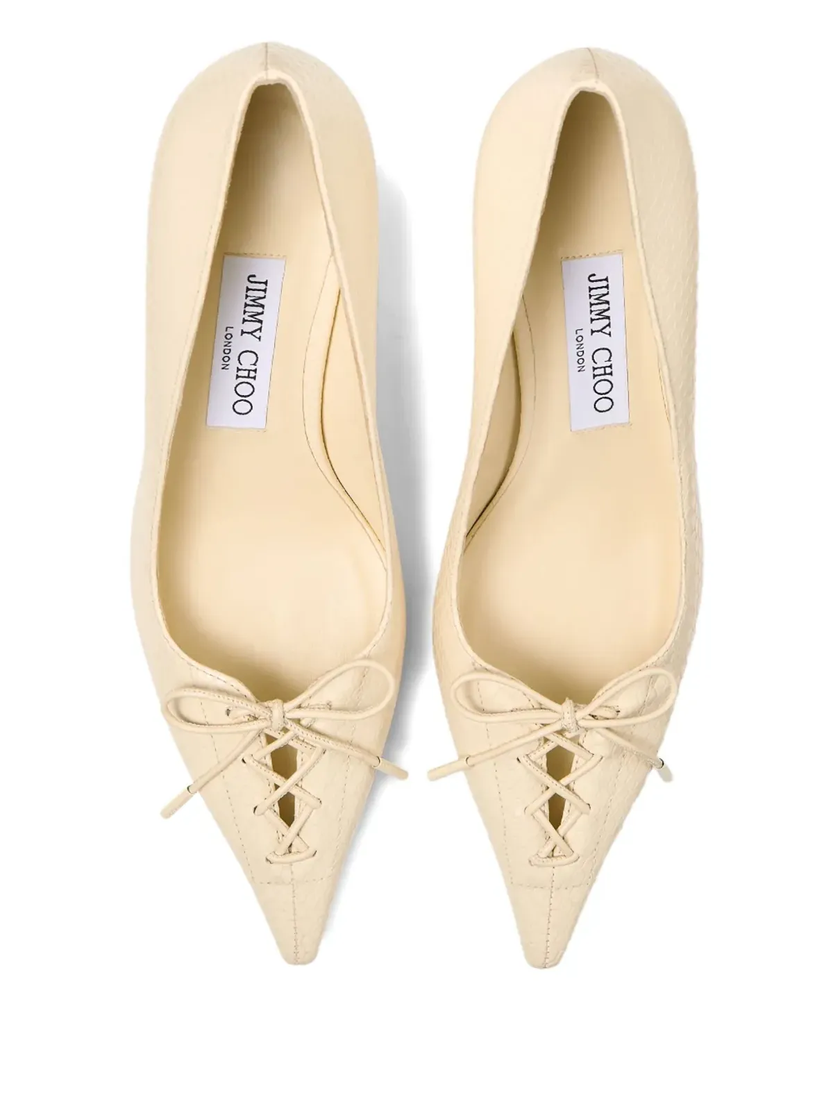 Jimmy Choo 50mm Scarlett レースアップ ポインテッドトゥ パンプス - ニュートラルカラー - 画像3
