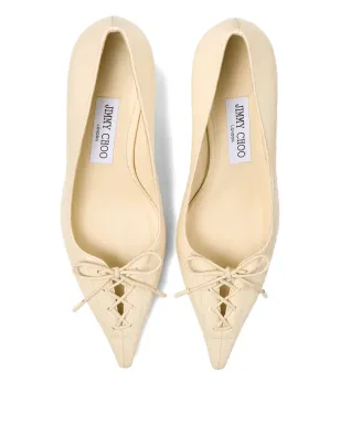 Jimmy Choo 50mm Scarlett レースアップ ポインテッドトゥ パンプス - ニュートラルカラー - サムネイル3