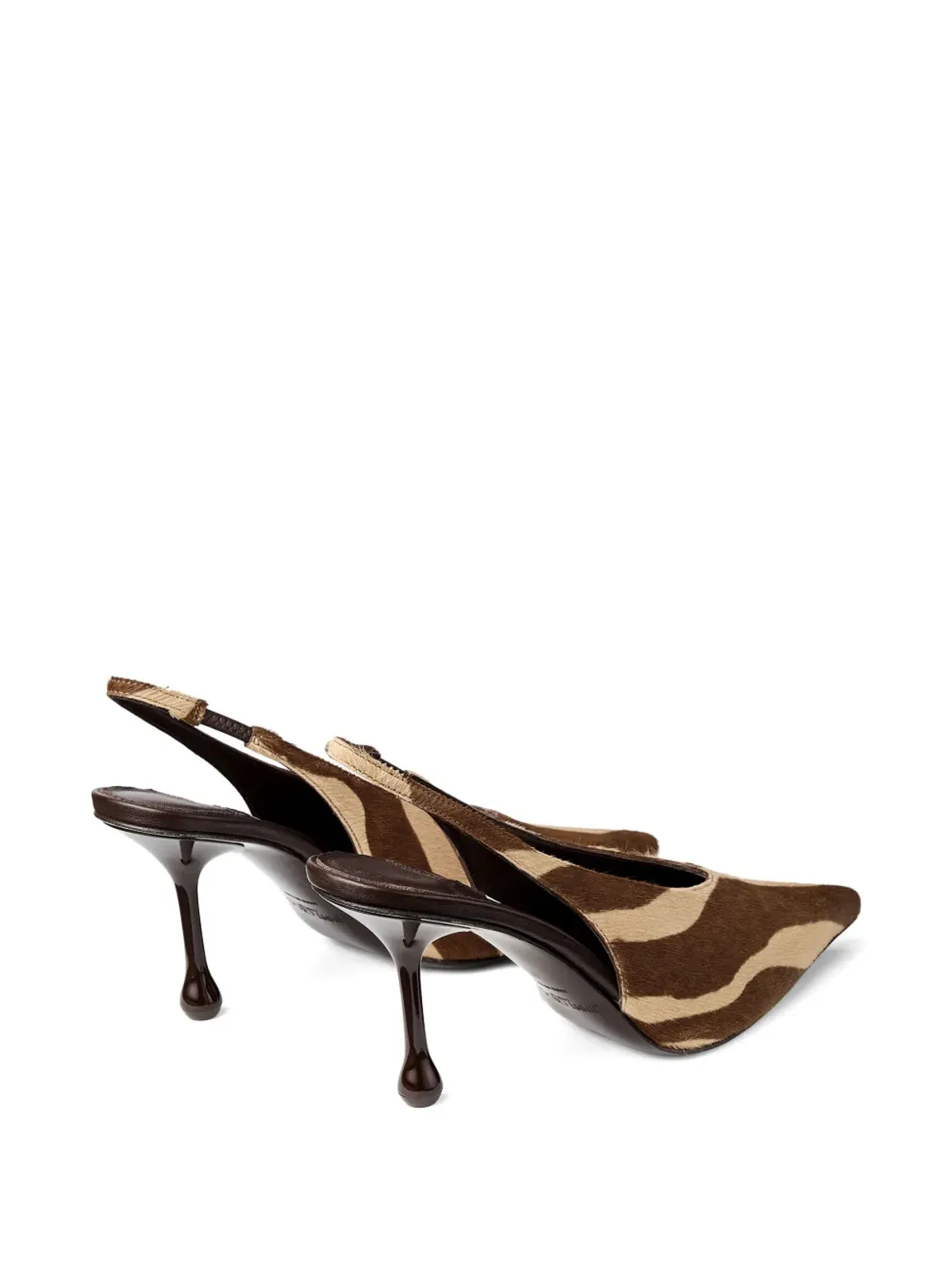 Jimmy Choo 80mm Isa zebra-print slingback pumps - Brown - 画像5