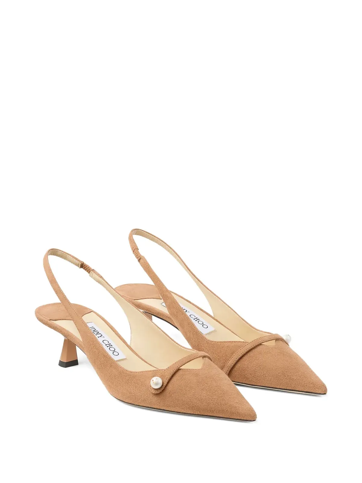 Jimmy Choo Amita 45mm パール装飾スリングバックパンプス - 画像2