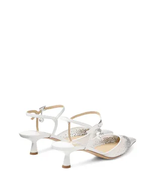 Jimmy Choo AREN 45mmヒール クリスタル装飾パンプス - ホワイト - サムネイル5