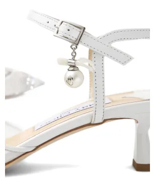 Jimmy Choo AREN 45mmヒール クリスタル装飾パンプス - ホワイト - サムネイル3