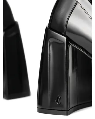 Jimmy Choo 85mm TYLOR ブロックヒール ローファーパンプス - ブラック - サムネイル5