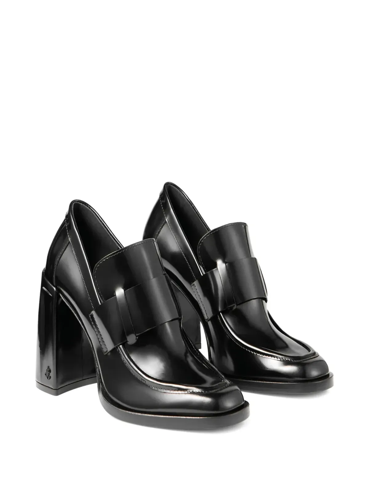 Jimmy Choo 85mm TYLOR ブロックヒール ローファーパンプス - ブラック - 画像2