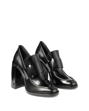 Jimmy Choo 85mm TYLOR ブロックヒール ローファーパンプス - ブラック - サムネイル2