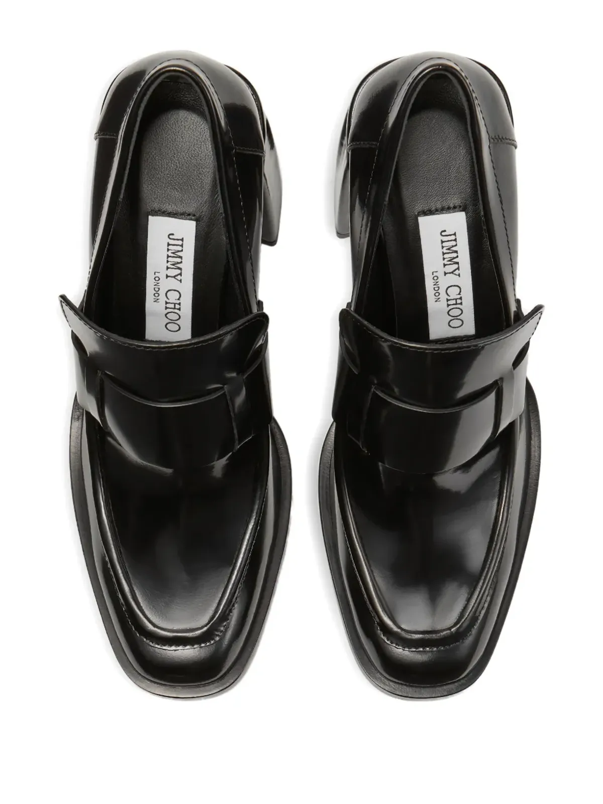 Jimmy Choo 85mm TYLOR ブロックヒール ローファーパンプス - ブラック - 画像4