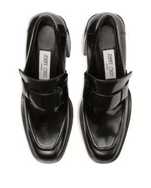 Jimmy Choo 85mm TYLOR ブロックヒール ローファーパンプス - ブラック - サムネイル4