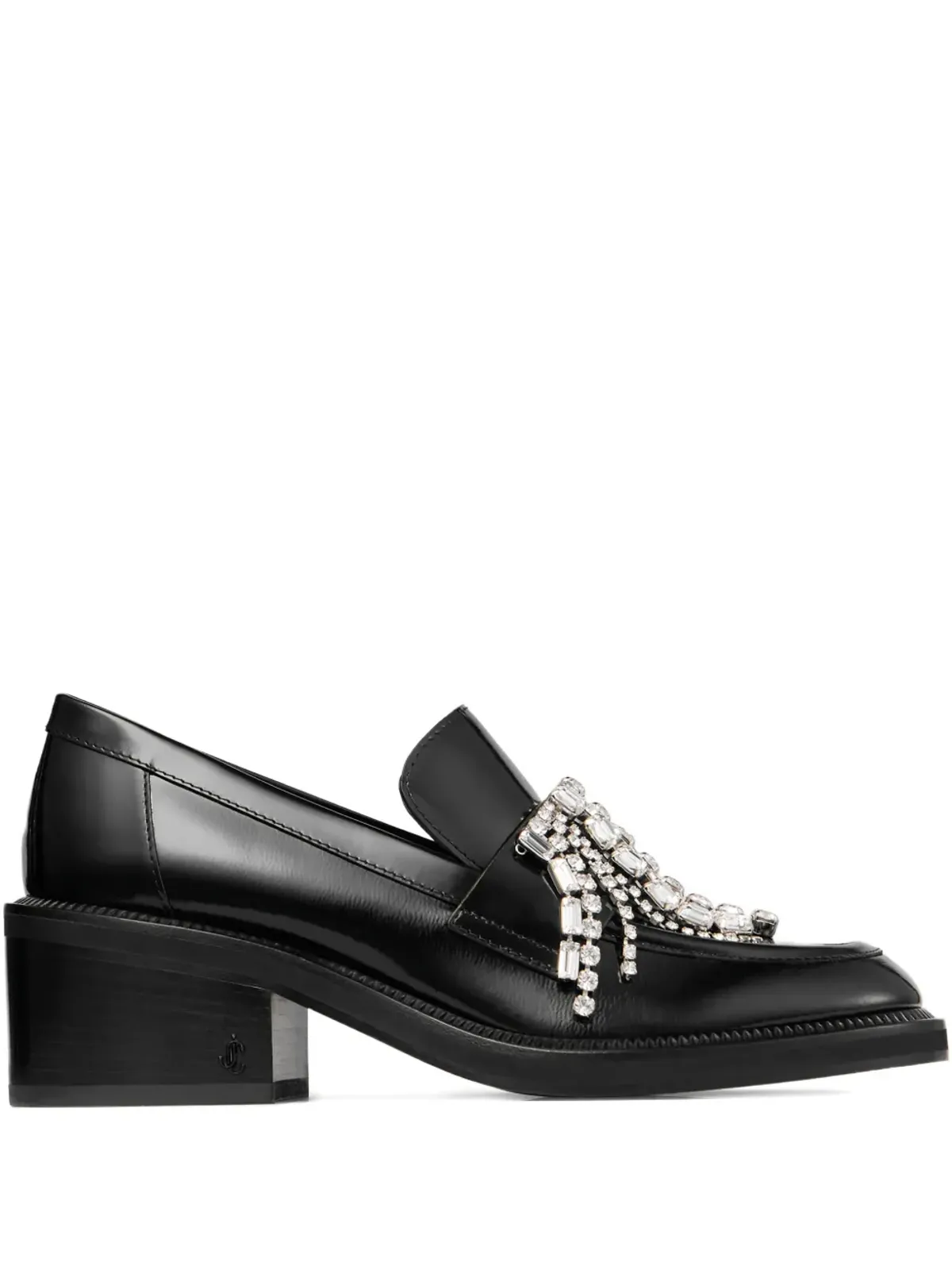Jimmy Choo タイラー クリスタルをあしらったローファー - ブラック - 画像1