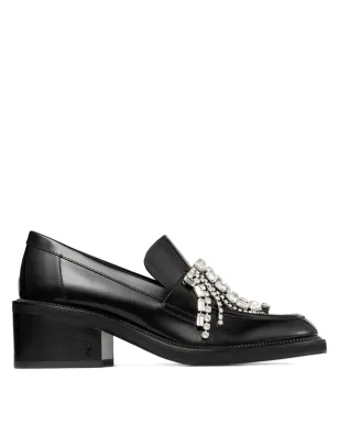 Jimmy Choo タイラー クリスタルをあしらったローファー - ブラック - サムネイル1