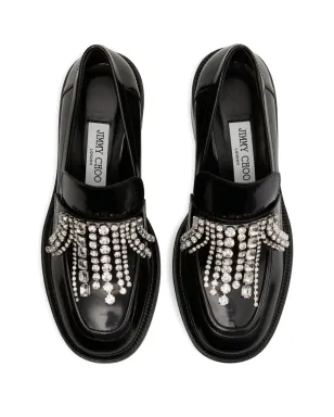 Jimmy Choo タイラー クリスタルをあしらったローファー - ブラック - サムネイル4