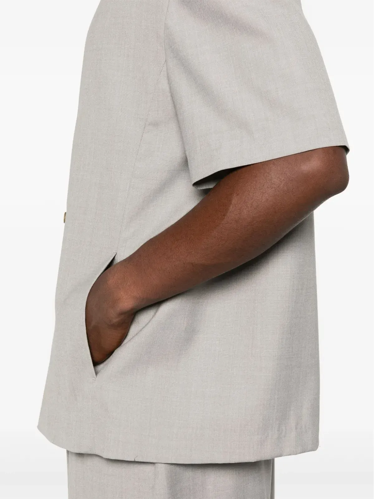 Amomento button-down shirt - Grey - 画像5