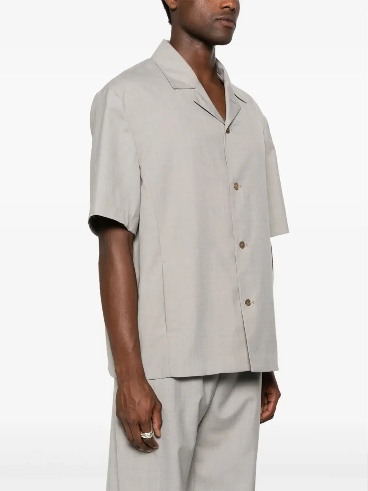 Amomento button-down shirt - Grey - 画像3