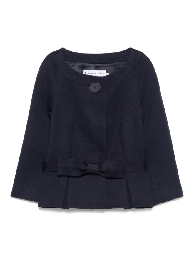 Christian Dior Pre-Owned Christian Dior ビンテージ 2010年ベルト付きジャケット ブルーの商品画像