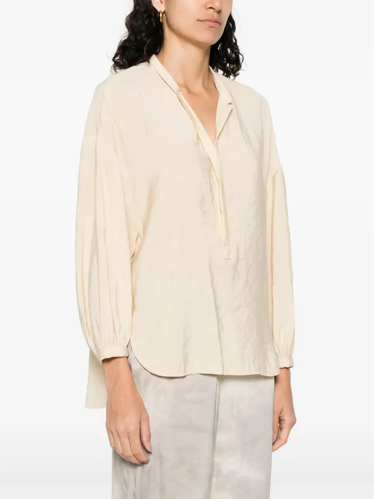 RAME satin blouse - Neutrals - 画像3