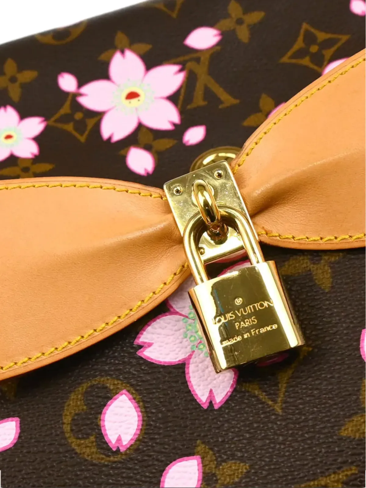 Louis Vuitton ビンテージ x Takashi Murakami 2003 チェリーブロッサムプリント PM ハンドバッグ - ブラウン - 画像5