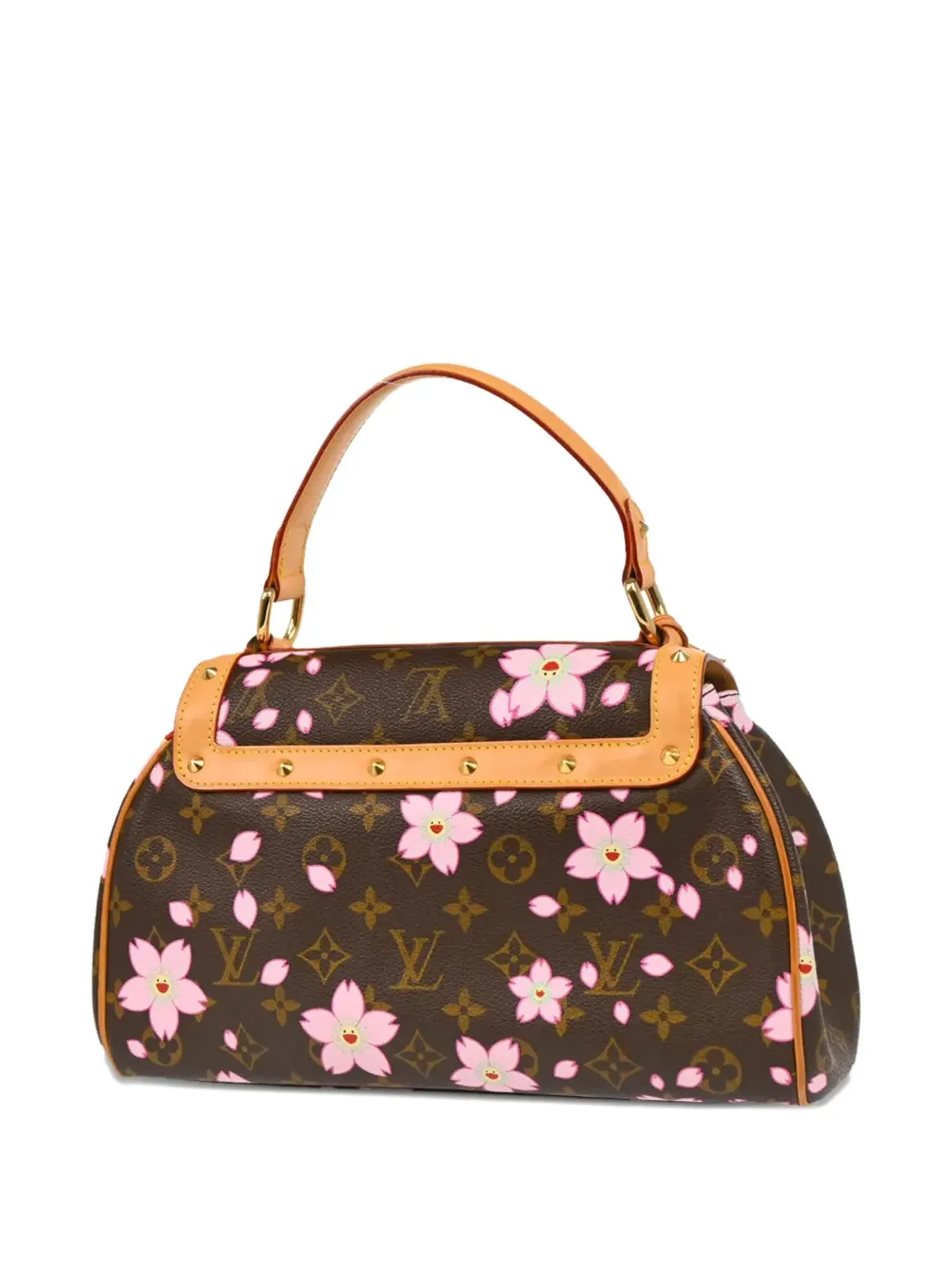Louis Vuitton ビンテージ x Takashi Murakami 2003 チェリーブロッサムプリント PM ハンドバッグ - ブラウン - 画像2