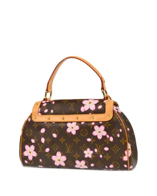 Louis Vuitton ビンテージ x Takashi Murakami 2003 チェリーブロッサムプリント PM ハンドバッグ - ブラウン - サムネイル2