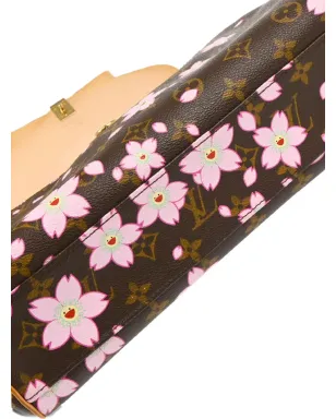 Louis Vuitton ビンテージ x Takashi Murakami 2003 チェリーブロッサムプリント PM ハンドバッグ - ブラウン - サムネイル4