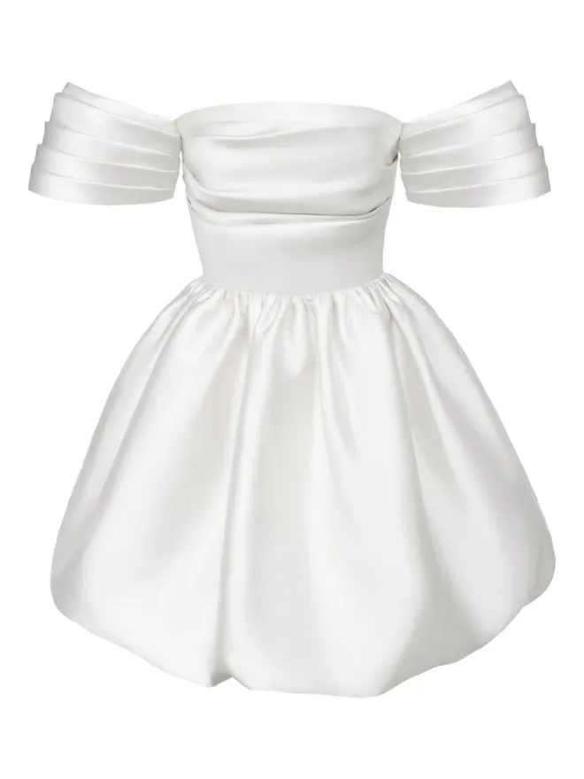 POST MERIDIEM POST MERIDIEM ドレープボディ デュフィースカート風ミニドレスの商品画像