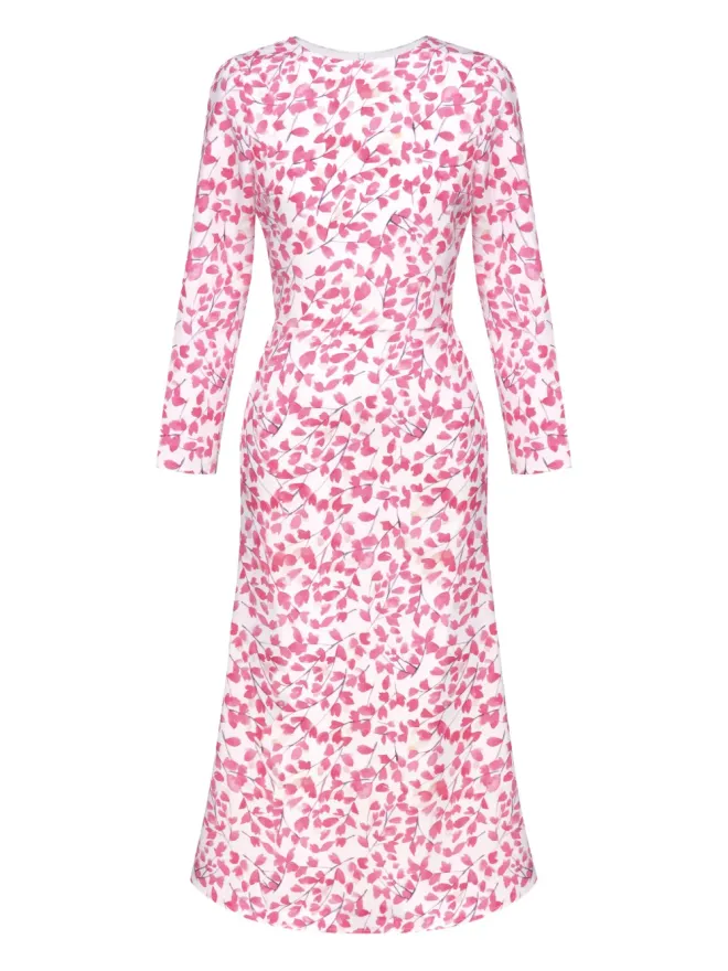 POST MERIDIEM POST MERIDIEM 花柄プリント長袖ミディドレスの商品画像