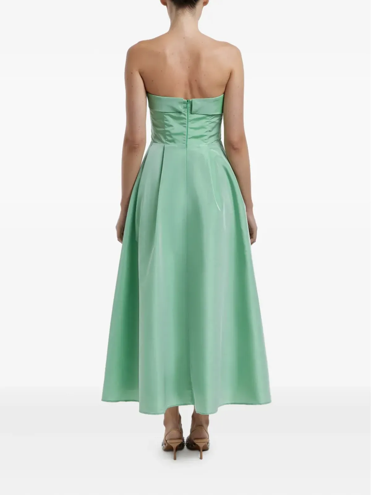 POST MERIDIEM ストラップレス ミディドレス - グリーン - 画像4