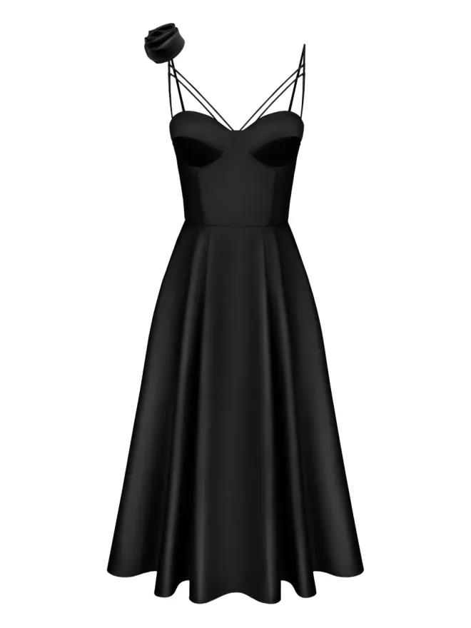 POST MERIDIEM POST MERIDIEM ローズディテール コルセット ミディドレスの商品画像