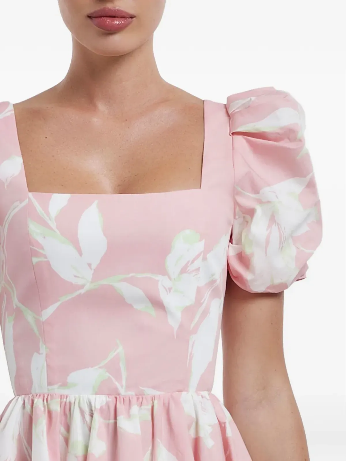 POST MERIDIEM 花柄プリント スクエアネック ミニドレス - ピンク - 画像5