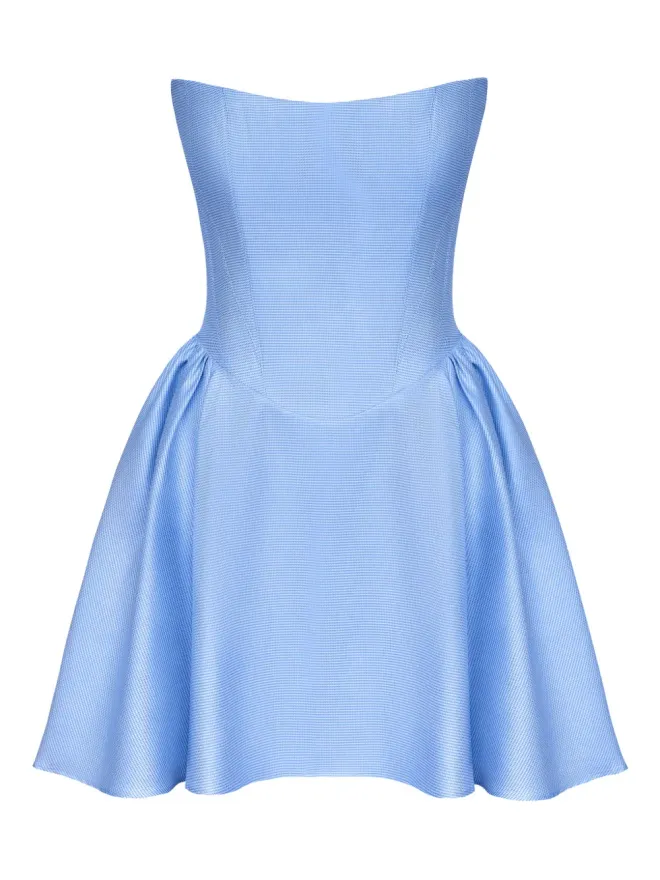 POST MERIDIEM POST MERIDIEM タックコルセットミニドレスの商品画像