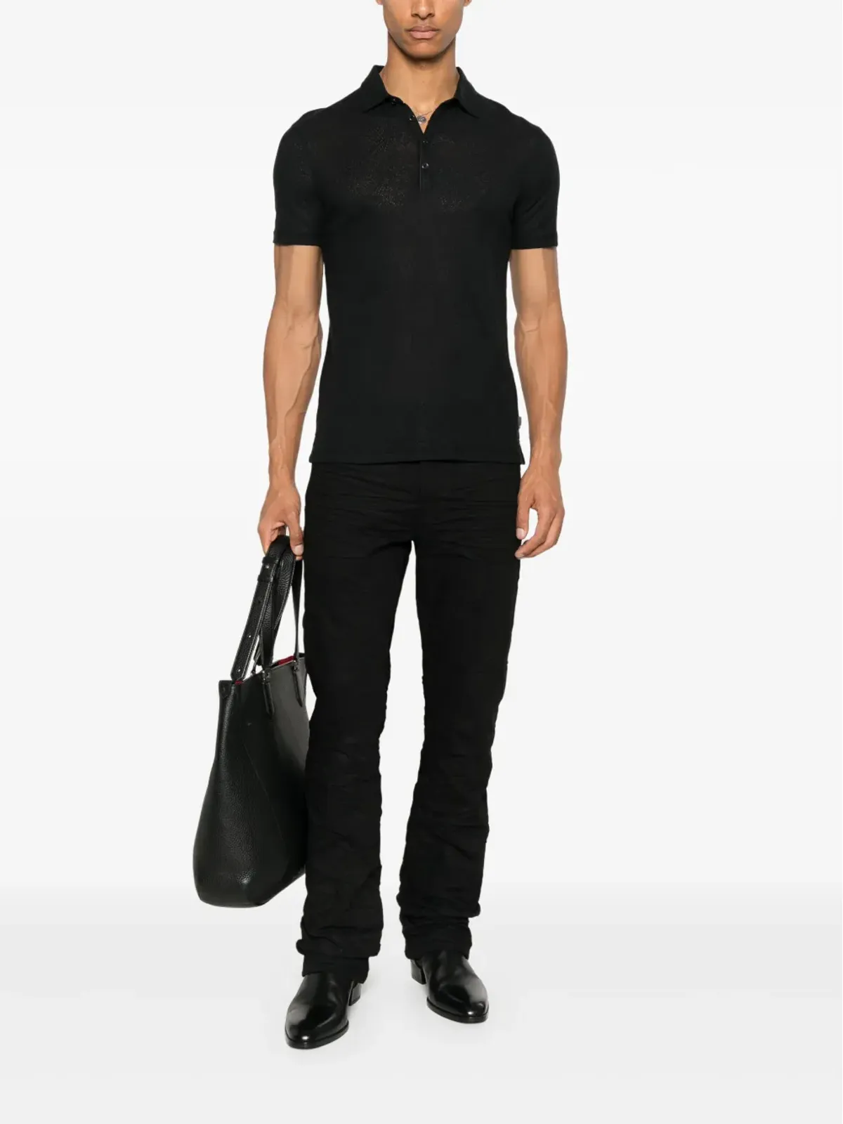 John Varvatos アルヴァロ ジャカード ポロシャツ - 画像2