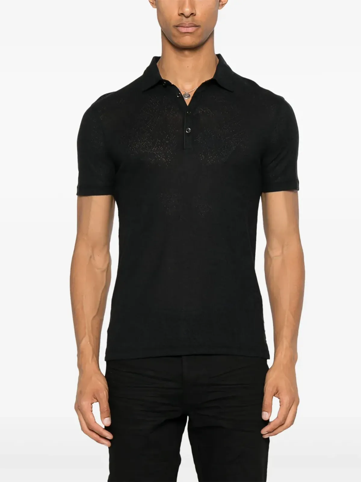 John Varvatos アルヴァロ ジャカード ポロシャツ - 画像3