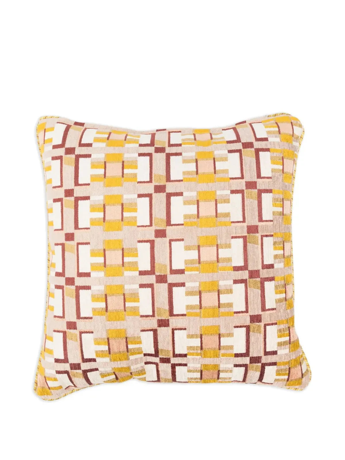 Soho Home ジャスパー ジャカード クッション - イエロー - 画像2