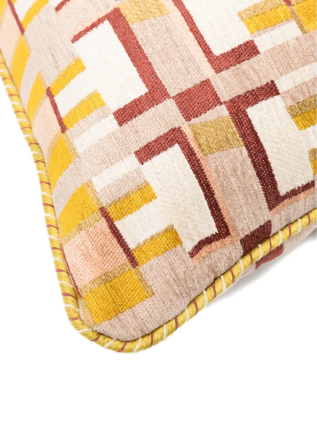 Soho Home ジャスパー ジャカード クッション - イエロー - 画像3