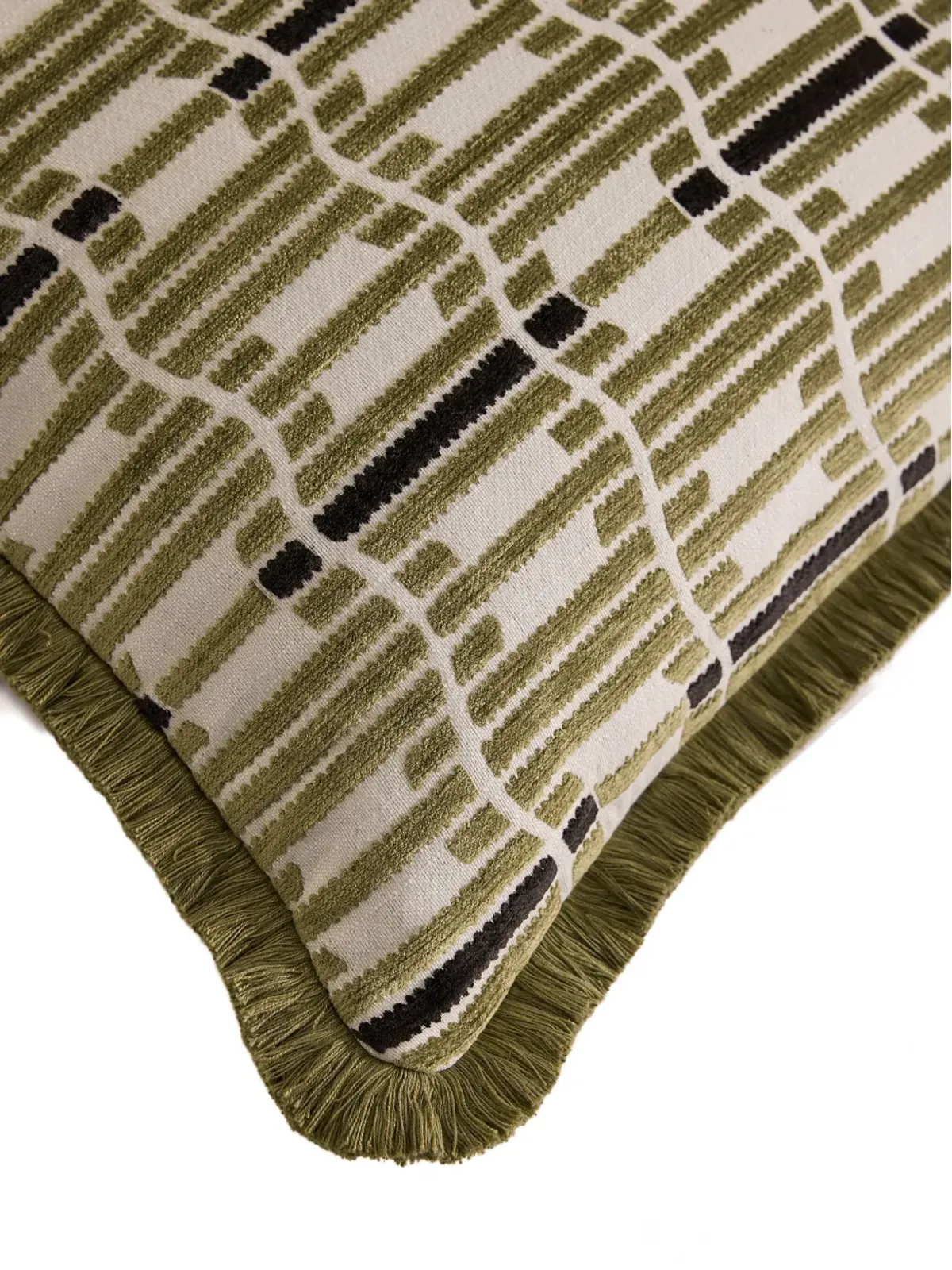 Soho Home エリン 幾何学模様フリンジクッション - 画像3
