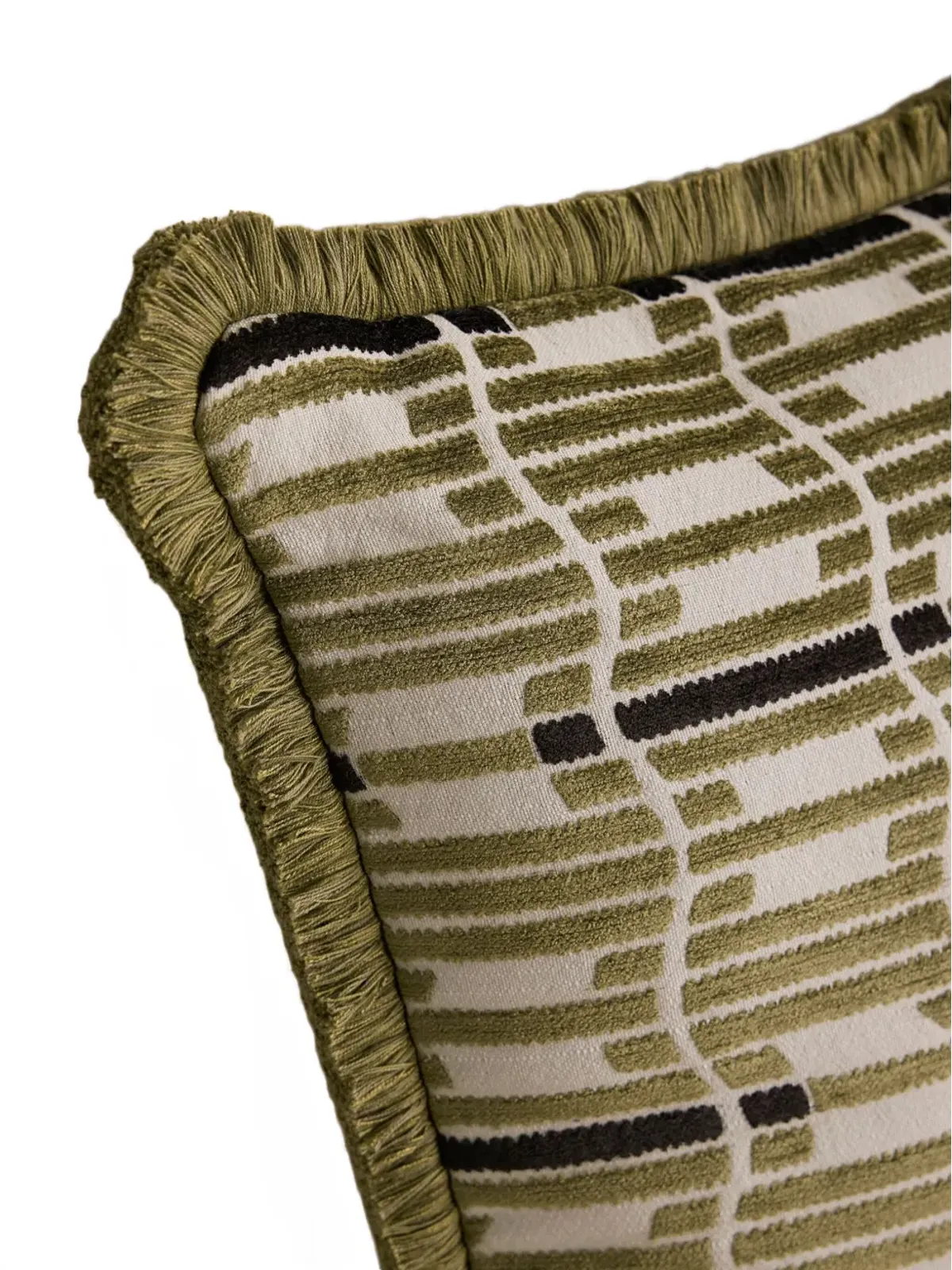 Soho Home エリン 幾何学模様フリンジクッション - 画像4