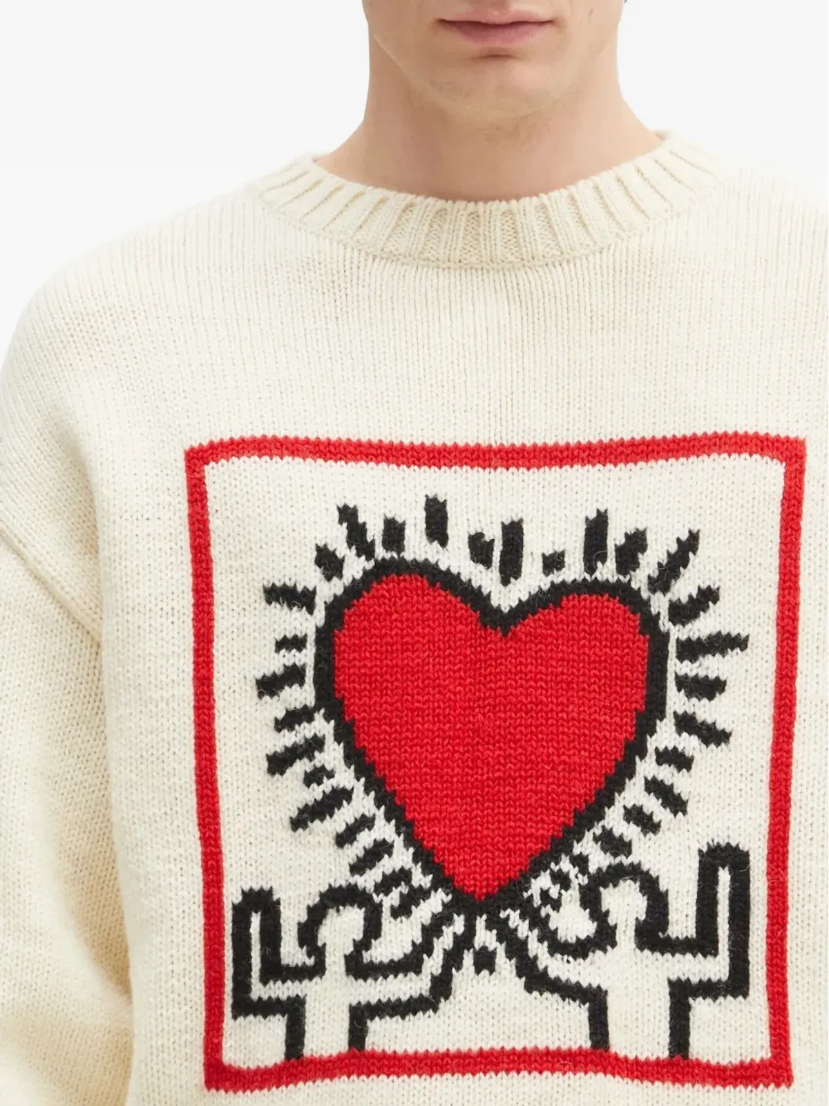 WACKO MARIA ハートモチーフ クルーネックセーター - Neutrals - 画像5