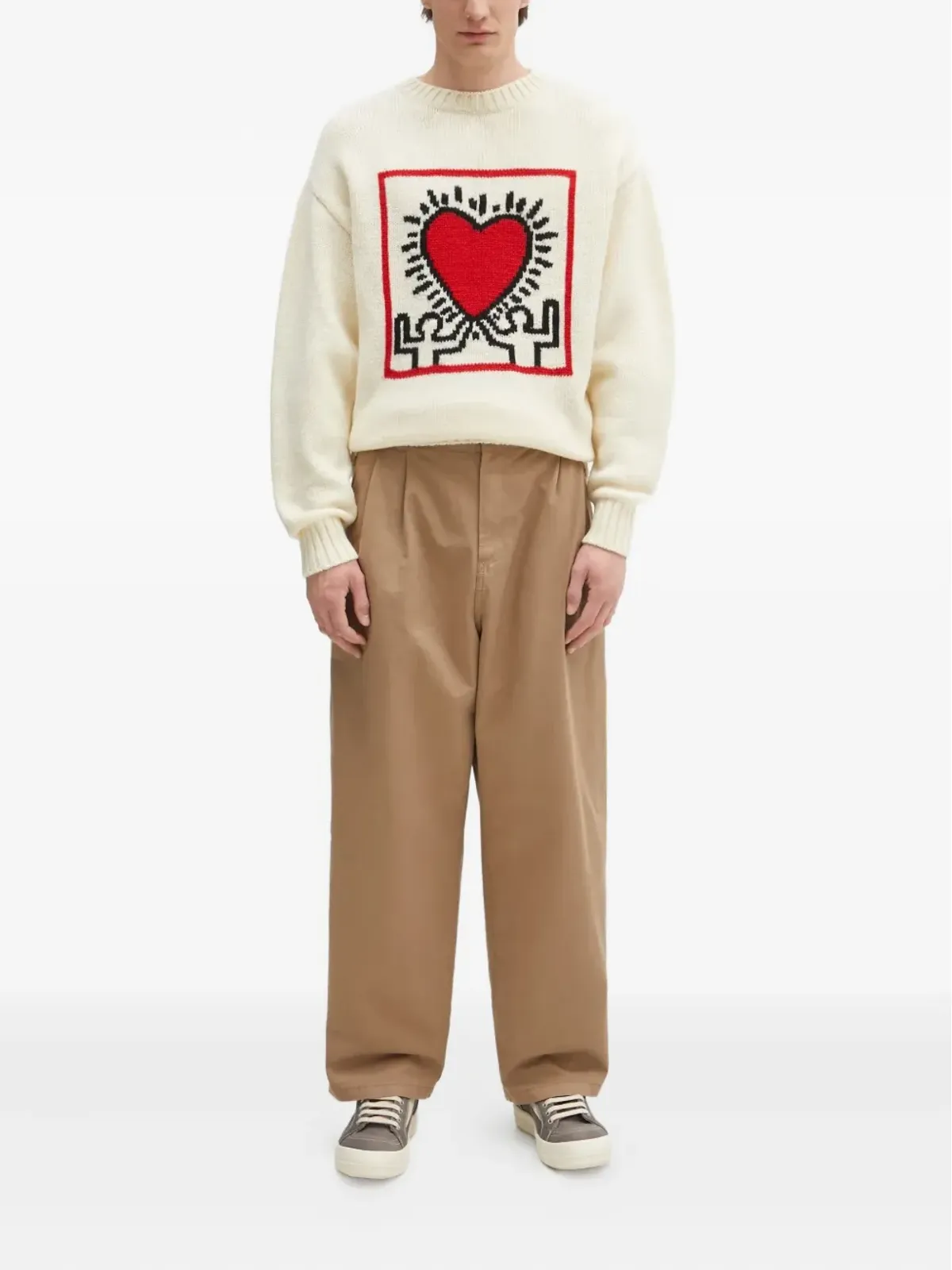WACKO MARIA ハートモチーフ クルーネックセーター - Neutrals - 画像2