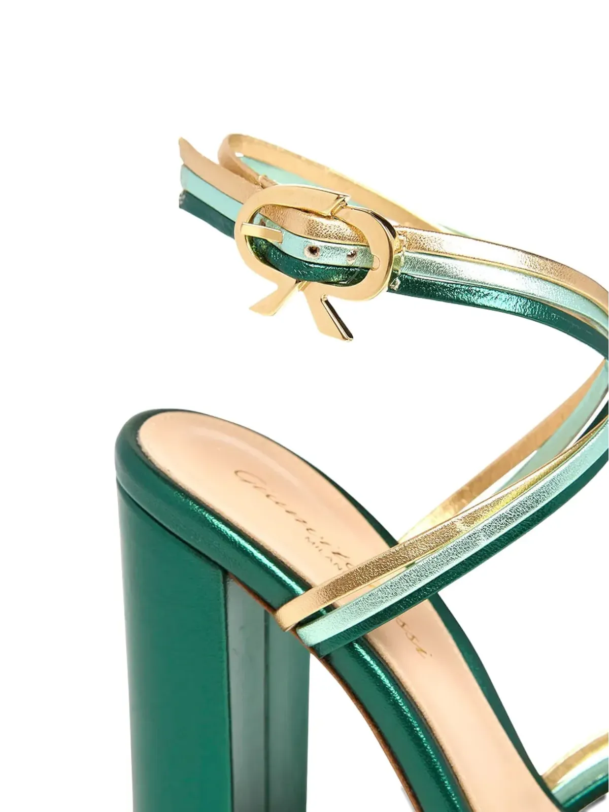 Gianvito Rossi 85mm Calissa レザーサンダル - グリーン - 画像3