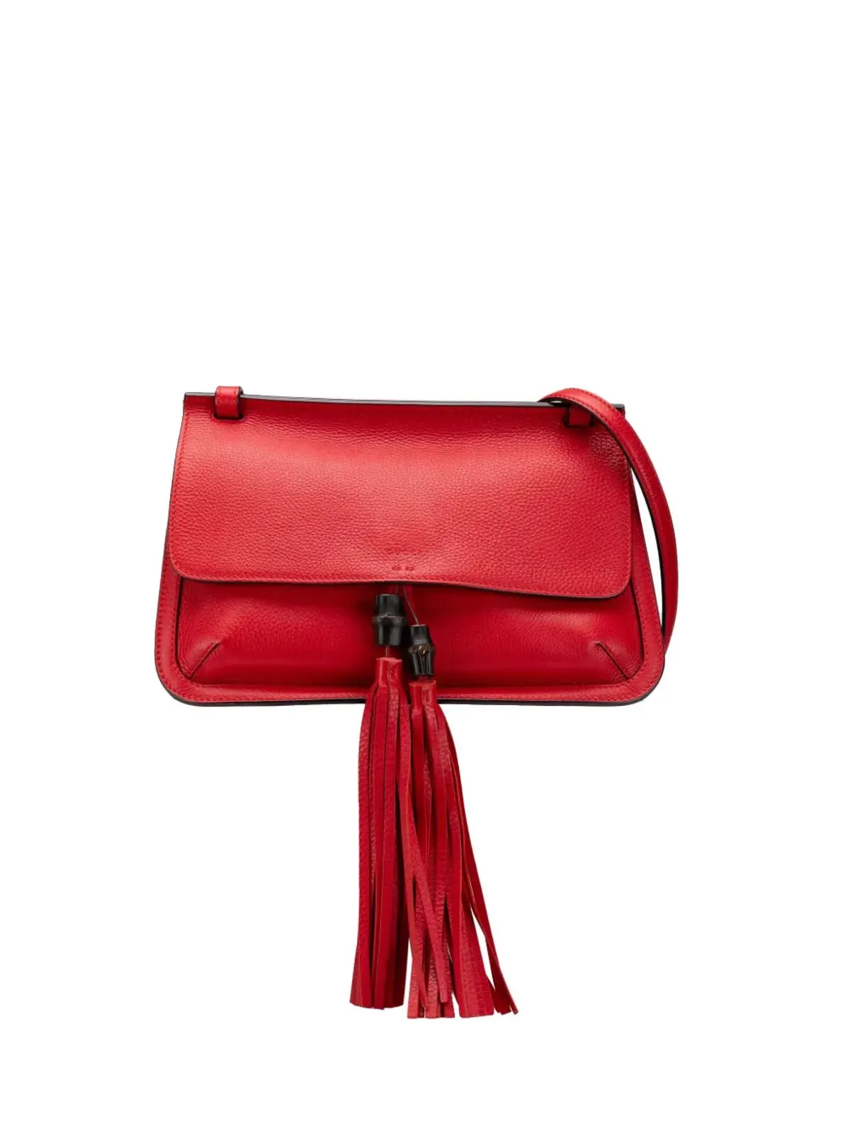Gucci ビンテージ 2000-2015 レザー バンブー デイリー クロスボディバッグ - レッド - 画像1