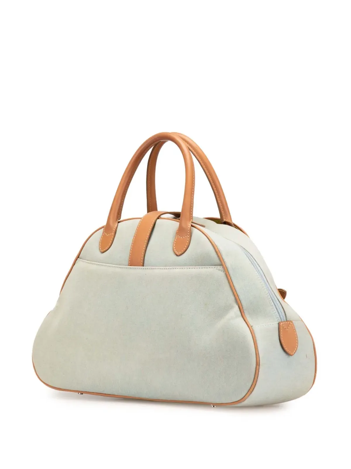 Christian Dior ビンテージ 2001 デニム ダブルサドルボウラーバッグ ハンドバッグ - ブルー - 画像3