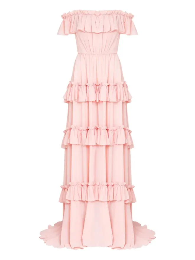Olympiah Olympiah フリル付きオフショルダー ガウンの商品画像