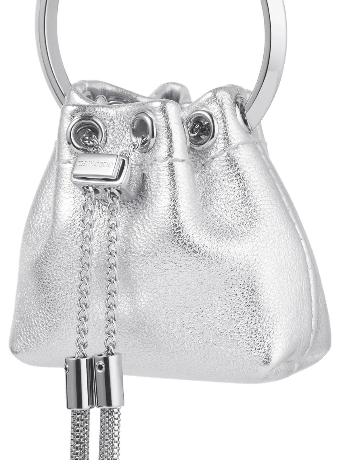 Jimmy Choo ボンボン キーホルダー チャーム - シルバー - 画像3