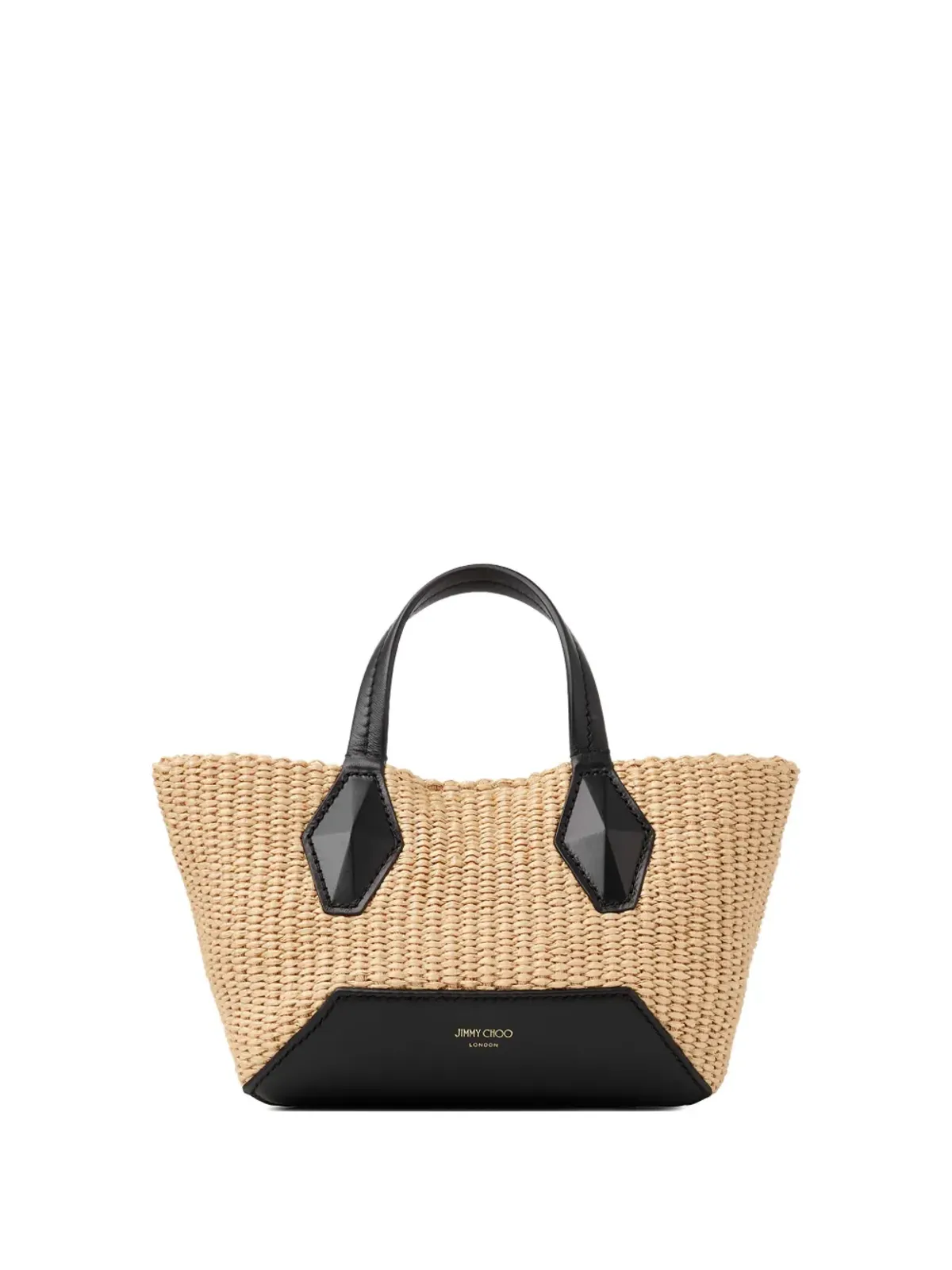 Jimmy Choo ダイヤモンド編みストローストートバッグ - ベージュ系 - 画像1
