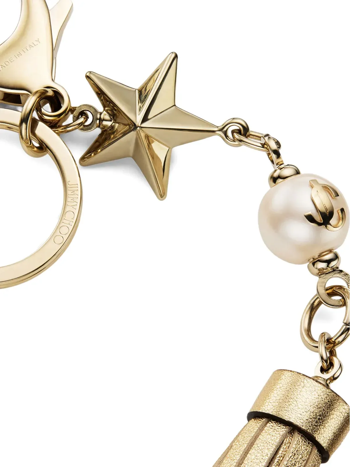 Jimmy Choo スタータッセル キーリング - ゴールド - 画像3