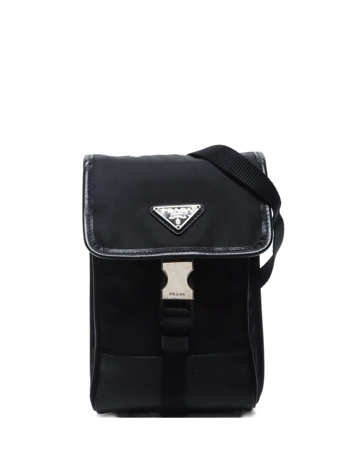 Prada ビンテージ 2010年代 トライアングルロゴ クロスボディバッグ - ブラック - 画像1