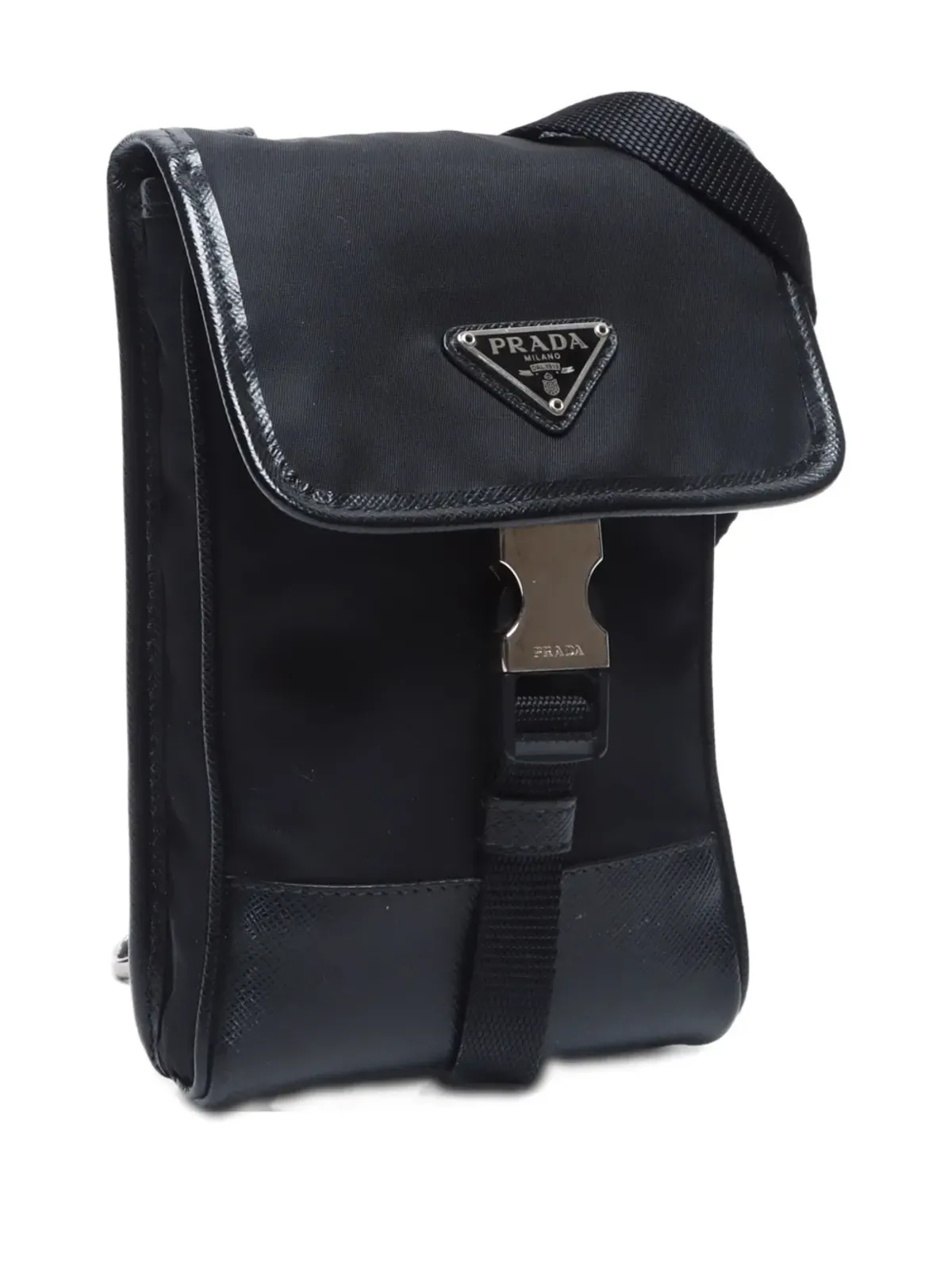 Prada ビンテージ 2010年代 トライアングルロゴ クロスボディバッグ - ブラック - 画像3